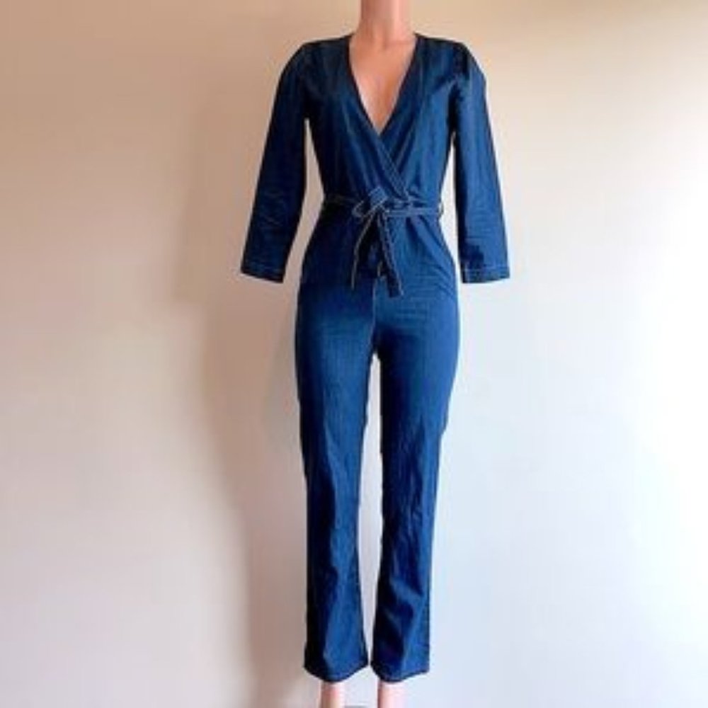 3x1 Denim Jumpsuit Ark Blue XS